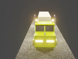 low poly truck 3D Model