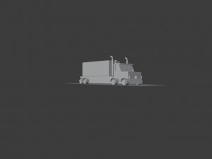low poly truck 3D Модель