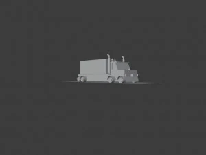 low poly truck 3D Model