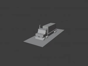 low poly truck 3D Model