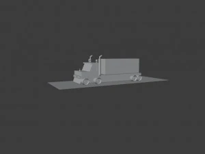low poly truck 3D Model