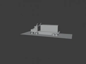 low poly truck 3D Model