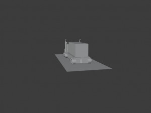 low poly truck 3D Модель