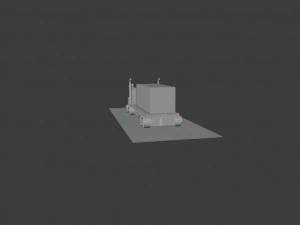 low poly truck 3D Model