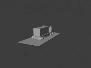low poly truck 3D Model