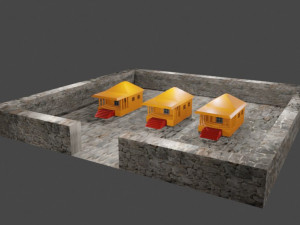 low poly house 3D-Modell