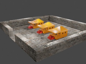 low poly house 3D-Modell