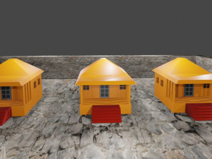 low poly house 3D-Modell