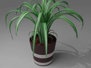 flor em vaso Modelo 3D