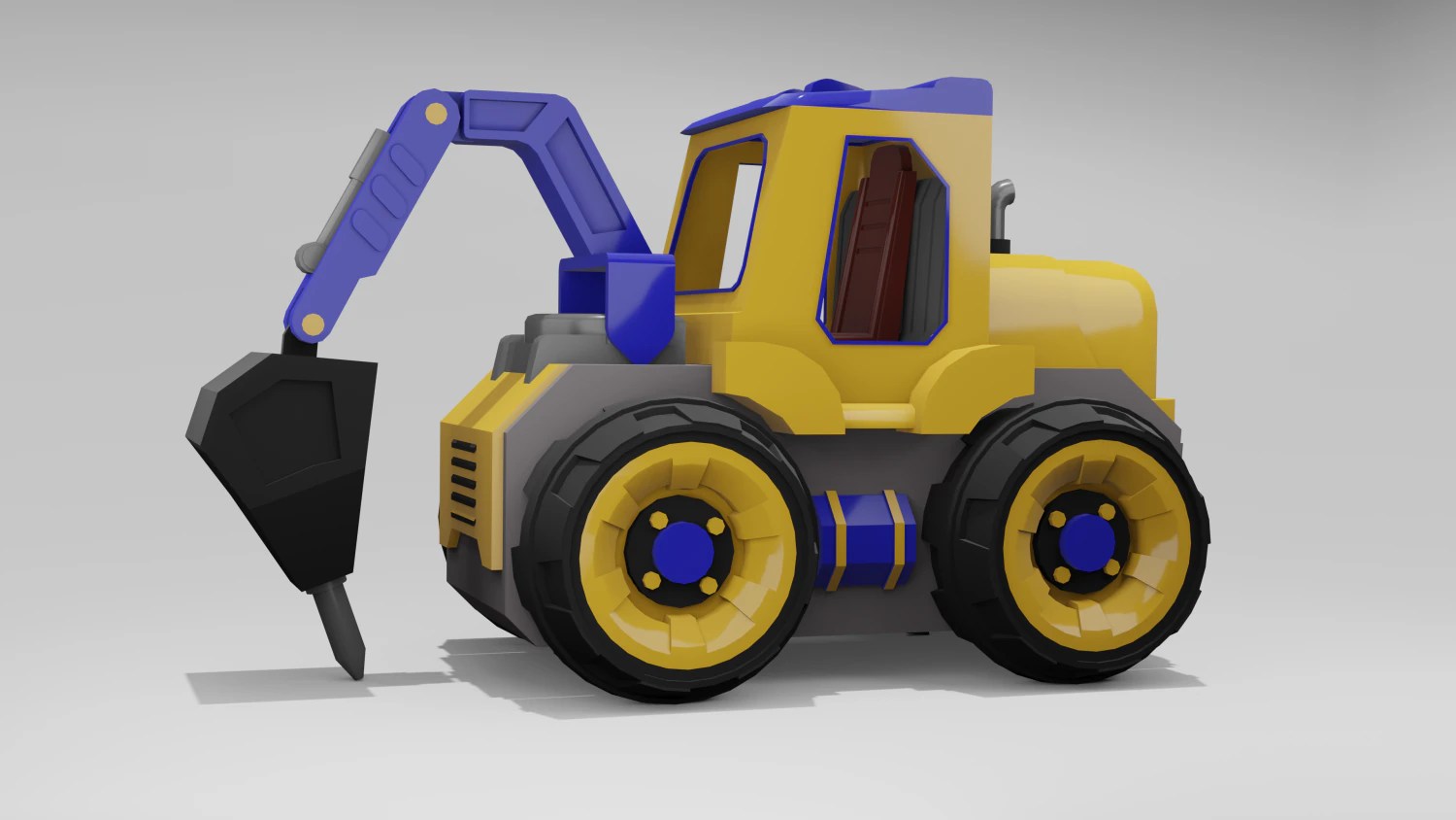 tractorjackhammer 3D Model .c4d .max .obj .3ds .fbx .stl .blend
