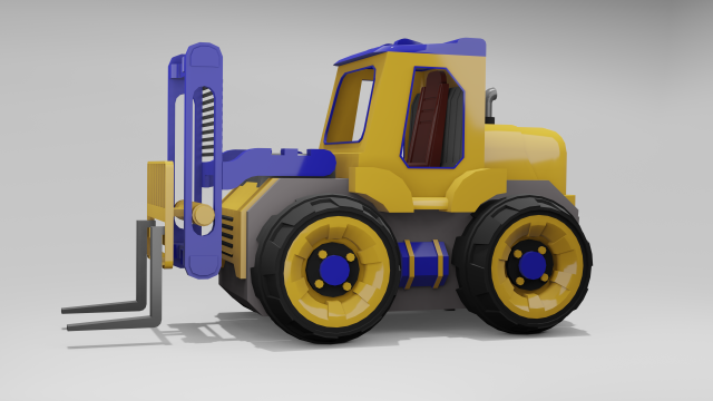 forklift 3Dモデル .c4d .max .obj .3ds .fbx .stl .blend