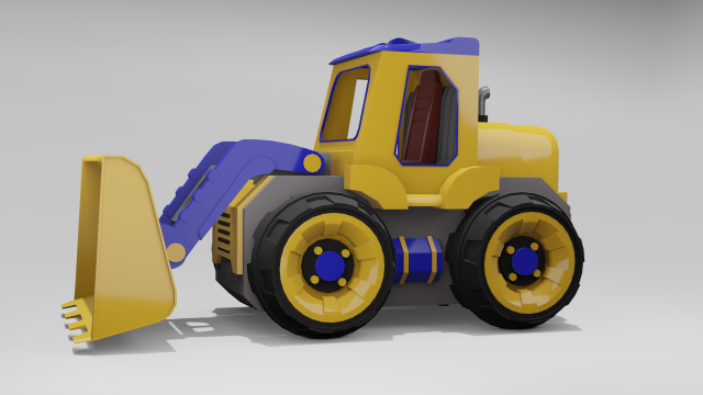 bulldozer 3D 模型 .c4d .max .obj .3ds .fbx .stl .blend 