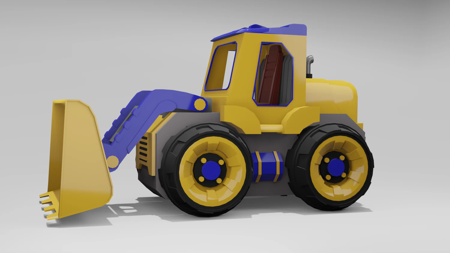 bulldozer 3D Model .c4d .max .obj .3ds .fbx .stl .blend