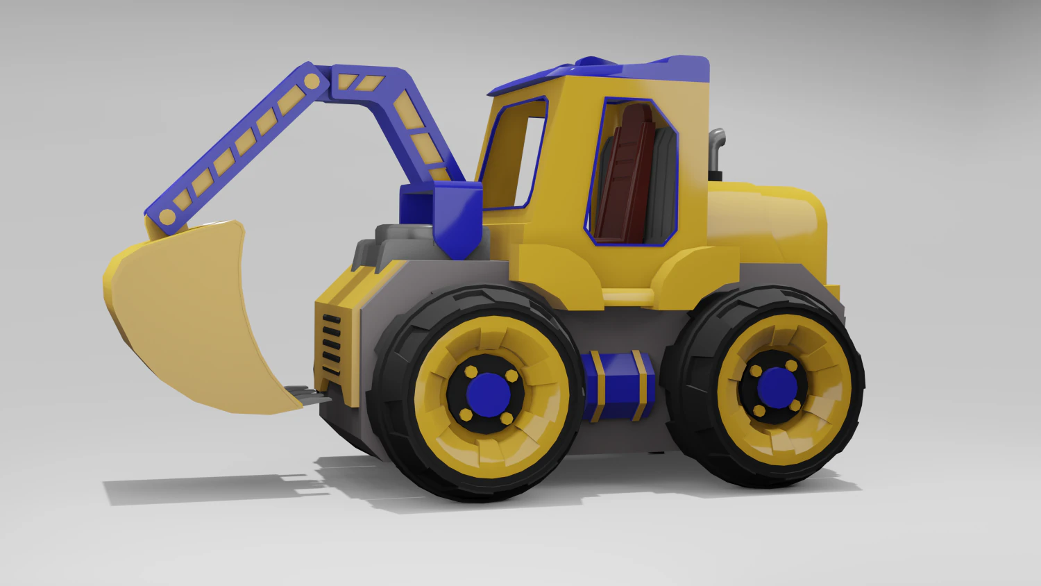 excavator 3D Model .c4d .max .obj .3ds .fbx .stl .blend
