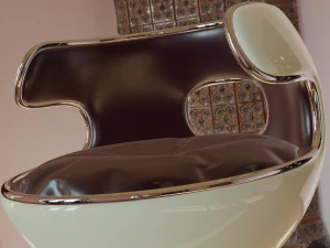 round leather armchair 3D Model