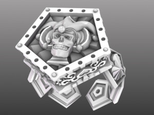 Jester Gold Ring 3D 3D Print Model