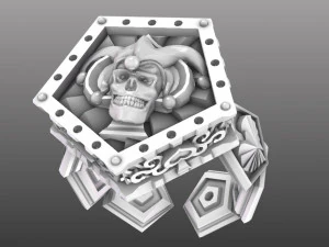 Cincin Emas Jester 3D Model Cetak 3D