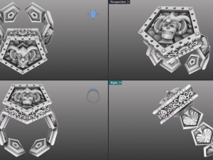 Jester Gold Ring 3D 3D 打印模型