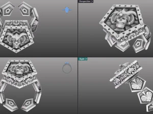 Jester Gold Ring 3D 3D Print Model