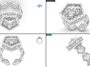 Jester Gold Ring 3D 3D 打印模型
