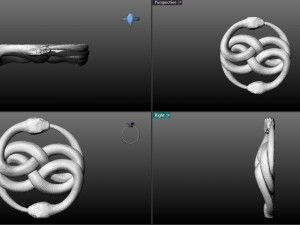 Auryn Gold Snakes Pendant Medallion from the never ending 3D प्रिंट मॉडल