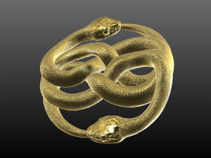 Auryn Gold Snakes Pendant Medallion from the never ending 3D प्रिंट मॉडल