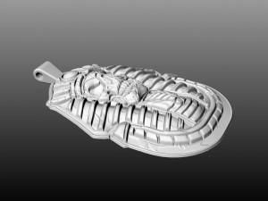 Egyptian Pharaoh Skull Pendant Gold 3D 3D 打印模型