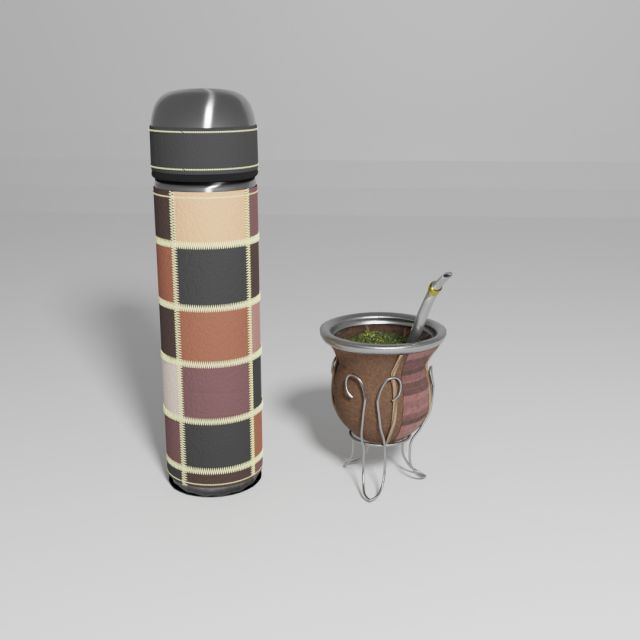 mate drink and thermos 3D Model .c4d .max .obj .3ds .fbx .stl .blend 