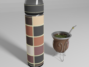 mate drink and thermos 3D Model