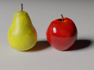 Apple and pear 3D Model