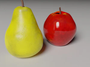 Apple and pear 3D Model