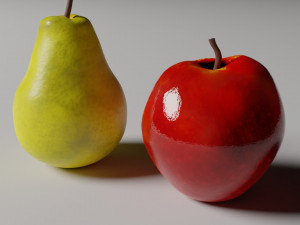 Apple and pear Modelo 3D