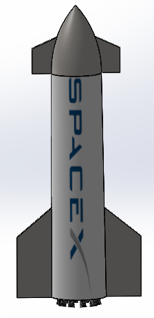 starship prototype Modelo 3D .c4d .max .obj .3ds .fbx .stl .blend 