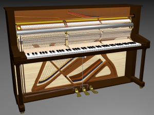 upright piano 3D Model