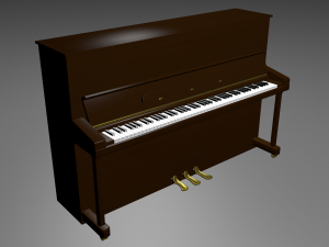 upright piano 3D Модель