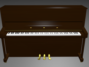 upright piano 3D Модель