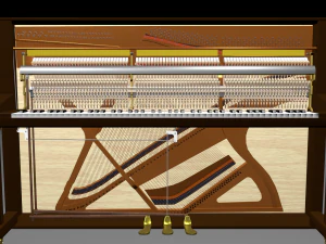 pianoforte verticale Modello 3D