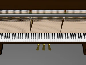 pianoforte verticale Modello 3D
