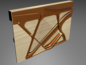 upright piano 3D Модель