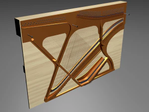 pianoforte verticale Modello 3D