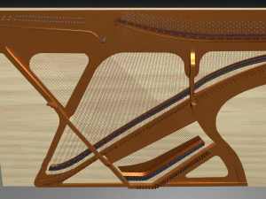 pianoforte verticale Modello 3D