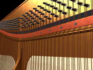 pianoforte verticale Modello 3D