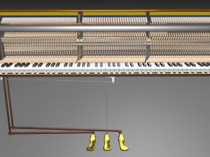 pianoforte verticale Modello 3D
