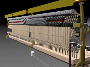 pianoforte verticale Modello 3D