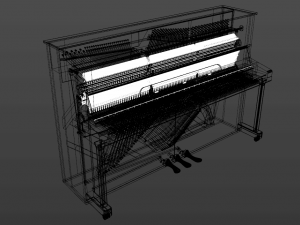 upright piano 3D Модель