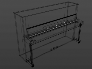 upright piano 3D Модель
