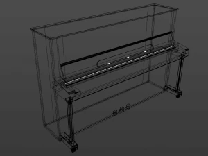 pianoforte verticale Modello 3D