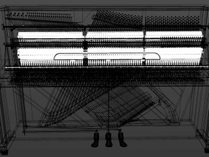 pianoforte verticale Modello 3D
