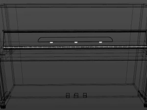pianoforte verticale Modello 3D