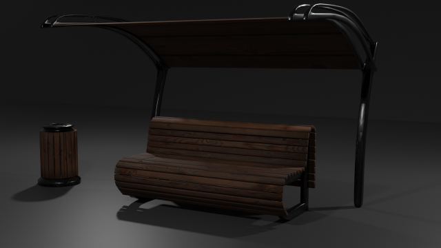 bench Model 3D .c4d .max .obj .3ds .fbx .stl .blend 